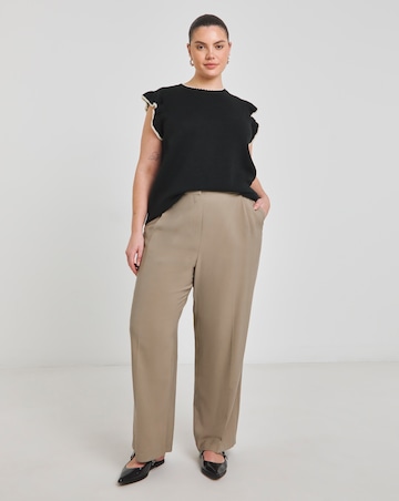 Simply Be Neutral Soft Twill Wide Leg Co-ord Trouser