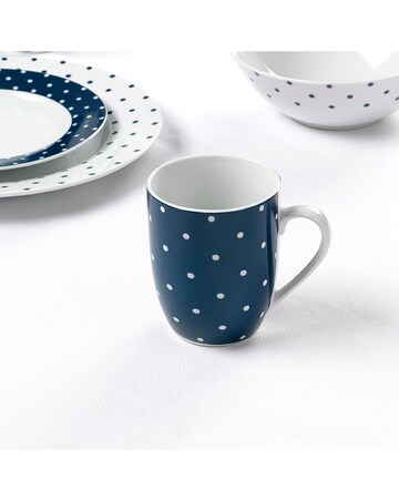 Waterside Blue Spot 24 Piece Dinner Set