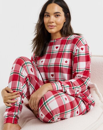 Simply Be Check Supersoft Twosie Pyjama Set