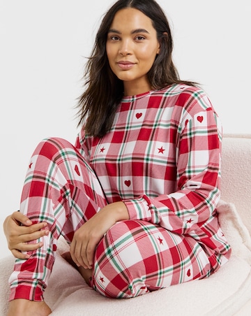 Simply Be Check Supersoft Twosie Pyjama Set