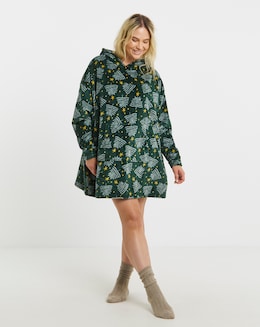 Pretty Secrets Christmas Fleece Hooded Lounge Dress