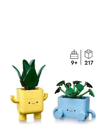 LEGO Botanicals Happy Plants Shelf Decor Flower Building Set, Nature Gift 10349
