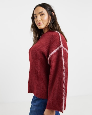 Native Youth Hand Embroided Wide Sleeve Knitted Jumper