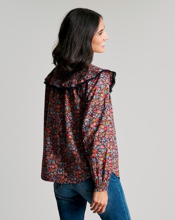 Joules Curved Yoke Top With frill