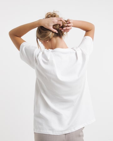 White Oversized Slouchy Pure Cotton Crew Neck T-Shirt