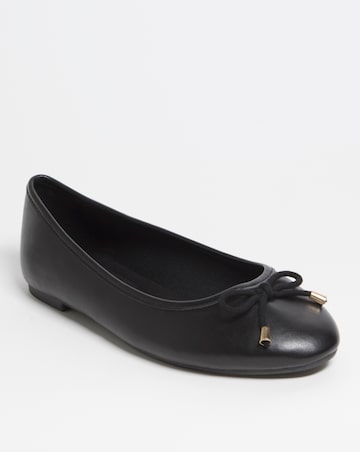 Selena Classic Flat Ballerina Shoes Ex Wide EEE Fit