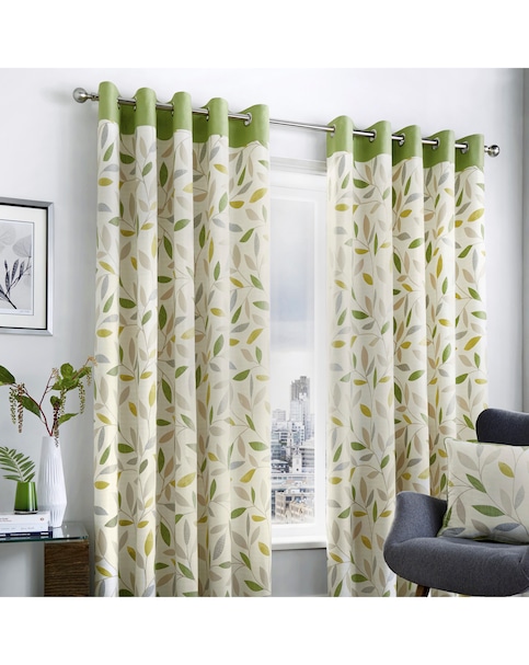 Fusion Beechwood Eyelet Curtains