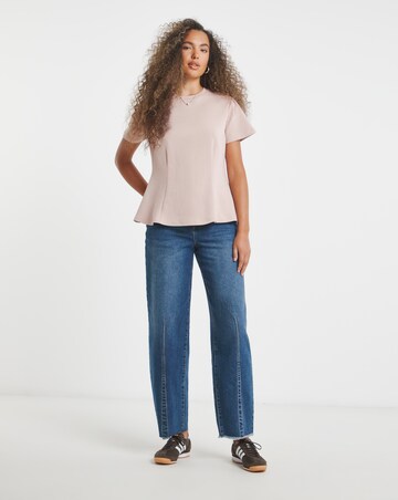 Pink Cinched In Waist Top