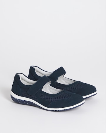 Heavenly Soles Avalon Sporty May Jane Trainer - Extra Wide Fit (EEE)
