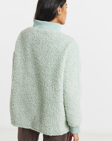 Sage Teddy Fleece 1/4 Zip Sweatshirt