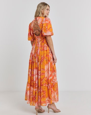 Joanna Hope Lace Up Maxi Dress