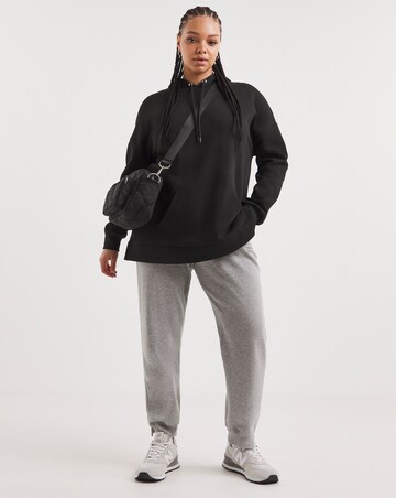 Black Longline Hooded Tunic