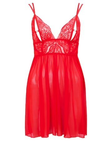 Ann Summers Diamond Heart Chemise Red