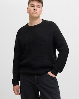 Jack &amp; Jones Global Knitted Jumper - Black