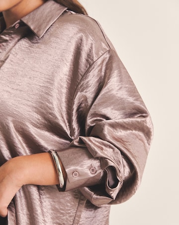 Liquid Satin Oversized Shirt