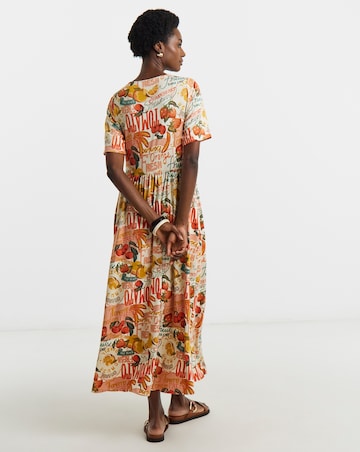 Jersey Half Sleeve Smock Dress