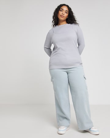 Simply Be Grey 2 in 1 Top