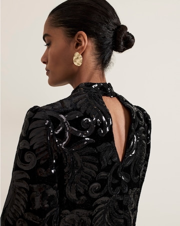 Phase Eight Sequin Velvet Shift Dress