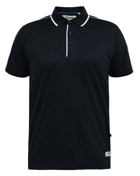D555 Big And Tall Sussex Jersey Polo Shirt With Piping and Tipping Collar - Navy
