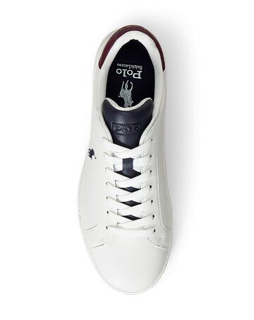 Polo Ralph Lauren Heritage Court Leather Trainers - White Multi