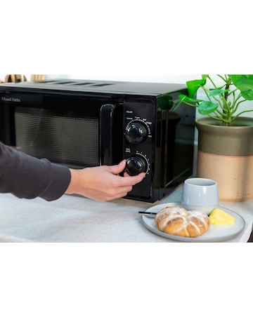 Russell Hobbs RHM1725B Textures 17L Black Compact Manual Microwave