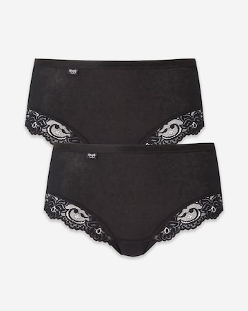 Sloggi 2Pack Romance Maxi Knickers Black