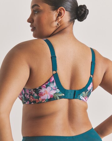Elomi Lucie Plunge Wired Bra Teal Floral