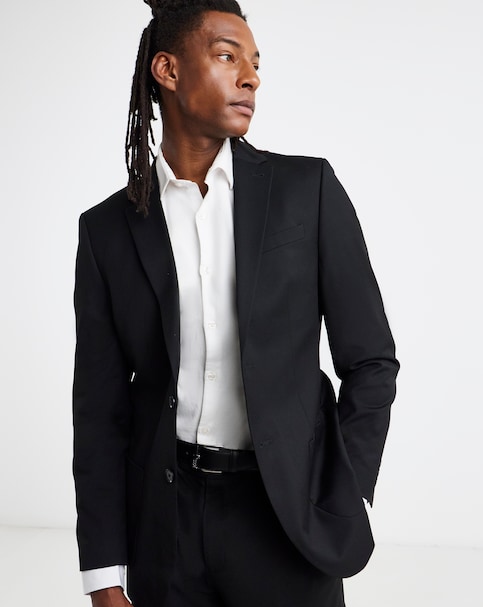 Stretch Blazer with Patch Pockets