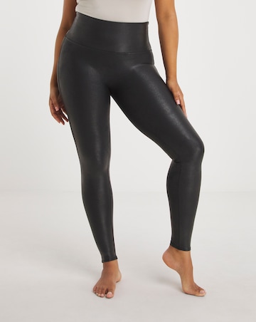 Spanx Medium Control Faux Leather Leggings Black