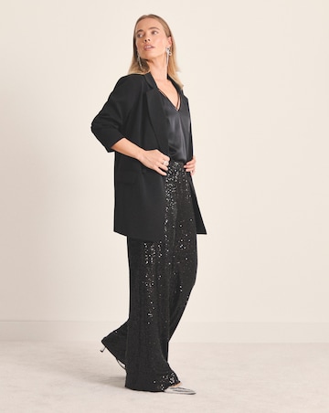 Sequin Wide Leg Trousers