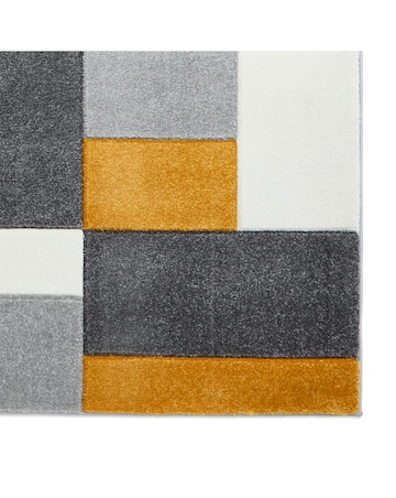 Think Rugs Matrix Modern Geometric Rug - Blocks