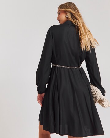 Button Through Shirt Dress With Belt