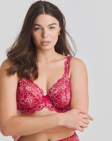 Pretty Secrets (2 Pack) Ella Lace Full Cup Wired Bras (C-H) Pink Multi
