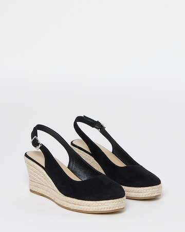 Neo Espadrille Wedge Slingback Shoes - Wide Fit (E)