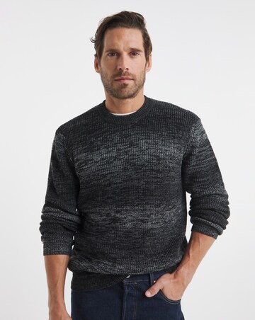 Relaxed Ombre Crew Neck Sweater