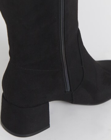 Amina Over The Knee Stretch Boots - Wide Fit (E) & Curvy/Super Curvy Calf