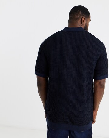 Jack & Jones Premium Kingsley Knitted Polo - Navy