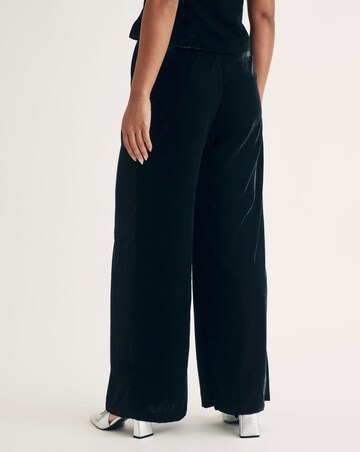 Nobody's Child Black Eli Velvet Wider Leg Trouser