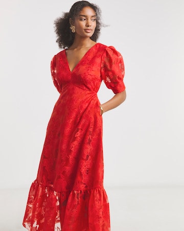 Joanna Hope Sheer Floral Dress