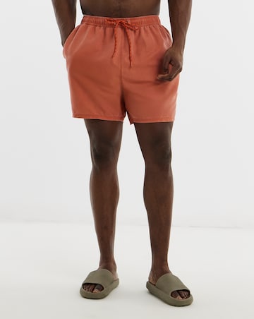 Red Garment Dyed Swim Shorts Reg