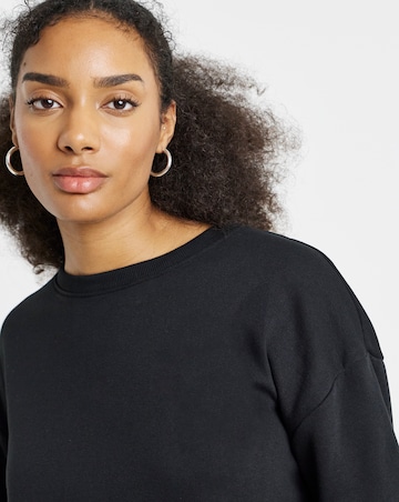 Black Side Split Sweatshirt Tunic