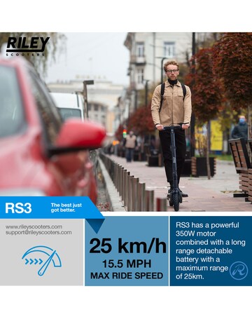Riley RS3 Foldable Electric 37 Volt Scooter Black