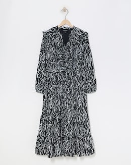 Lovedrobe Animal Ruffle Midi Dress