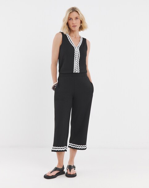 Ric Rac Jersey Cropped Trousers