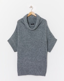 Roll Neck Poncho Tunic