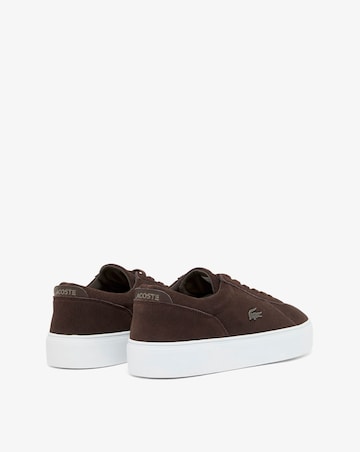Lacoste Court Set Suede Trainer - Dark Brown