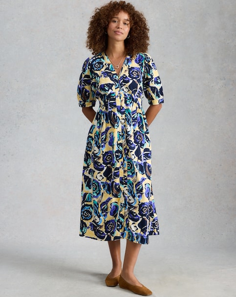 White Stuff Fern Linen Blend Dress