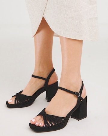 Cerise Twist Upper Platform Sandal Extra Wide EEE Fit