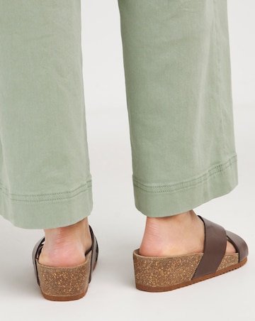 Rena Leather Crossover Footbed Mule - Extra Wide Fit (EEE)