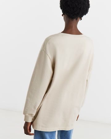 Drop Shoulder Longline Sweatshirt